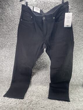 H&M Men's Black Straight Leg Regular Fit Jeans Size W40 X L32 New With Tags